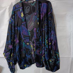 Chico's Design  Kimono Jacket 85% rayon 35% silk   size 3